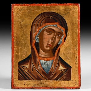 Veneto-Cretan Bust of the Virgin from a Deesis