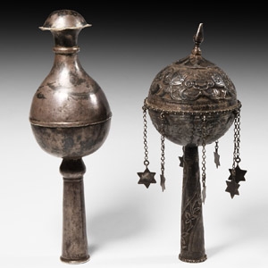 Jewish Silver Rimonim Group