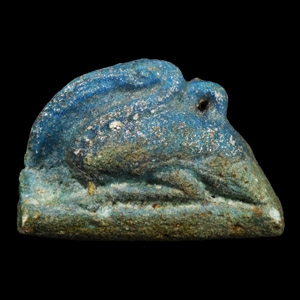 Egyptian Blue Faience Ibis Amulet