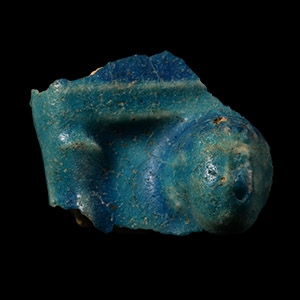 Egyptian Blue Faience Plaque Fragment