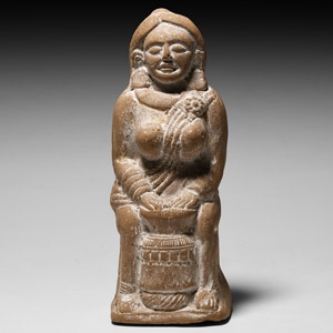 India Chandraketugarh Type Terracotta Figural Rattle