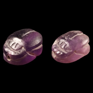 Egyptian Amethyst Scarab Group