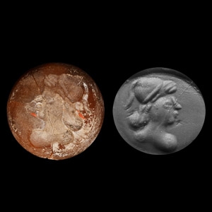 Sassanian Seal with Profile Bust