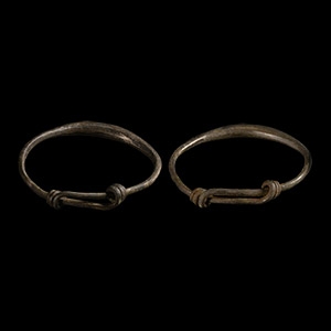 Viking Age Silver Expandable Childs Bracelet Pair