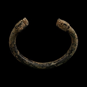 Western Asiatic Bracelet with Beast Head Terminals