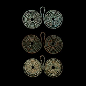 Bronze Age Coiled Spectacle Pendant Group