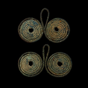 Bronze Age Coiled Spectacle Pendant Group