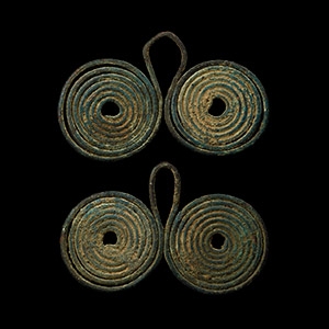 Bronze Age Coiled Spectacle Pendant Group