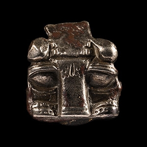 Western Asiatic Silver Lion Terminal Head