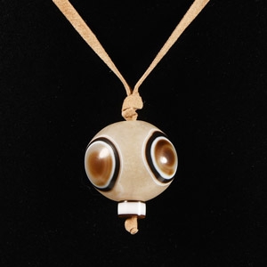 Chinese Giant Banded Agate Bead Necklace