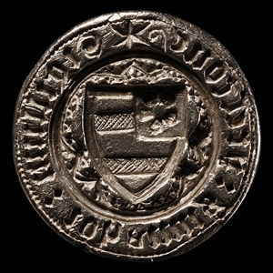English Medieval Silver Chessman Type Seal Matrix for John of Preston
