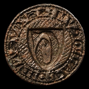 English Medieval Heraldic Chessman Type Tax Collectors Seal Matrix for Customs Duty on Cloth