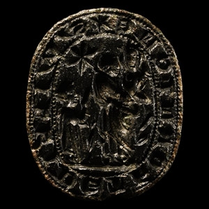 English Medieval Oval-Shaped Seal Matrix for William of Thornton