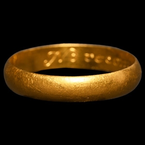 Post Medieval Gold No Recompence But Love Posy Ring