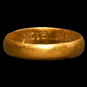 Post Medieval Gold More Assured then Professed Posy Ring