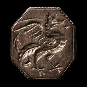 Post Medieval Silver Seal Matrix with Griffin