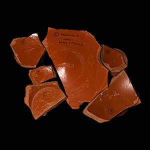 Roman Thames Samian Ware Stamped Fragment Group