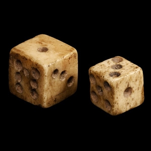 Medieval Thames Bone Dice Pair