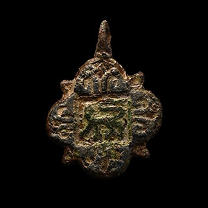 Medieval Knights Heraldic Horse Harness Pendant with Lion
