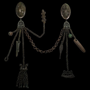 Viking Period Tortoise Brooch and Chain Set