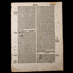 Medieval Book of Exodus Bible Page