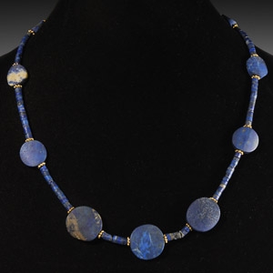 Bactrian Style Lapis Lazuli Bead Necklace String