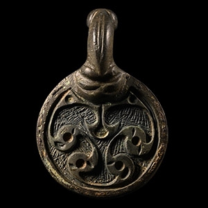 The Pershore Anglo-Saxon Hanging Bowl Mount with Horse-Head