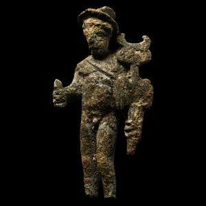 Roman Bronze Hermes Figure