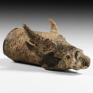 Western Asiatic Bull-Headed Bronze Spout