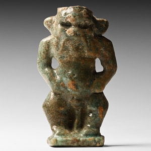Egyptian Faience Figure of Bes