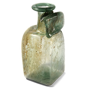 Large Roman Rectangular Glass Bottle