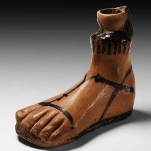Terracotta Foot-Shaped Aryballos