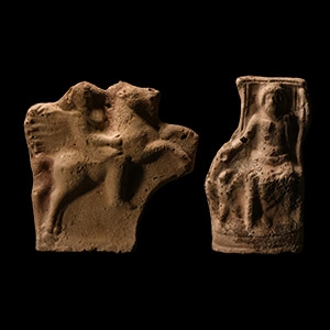 Parthian Terracotta Statuette Group