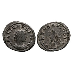 Ancient Roman Imperial Coins - Gallienus - Hercules Billon Antoninianus