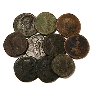 Ancient Roman Imperial Coins - Nerva and Later - Mixed Sestertii Group [10]