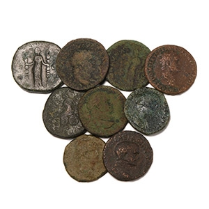 Ancient Roman Imperial Coins - Nero and Later - Mixed Sestertius and Ases Group [9]