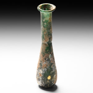 Roman Emerald Green Glass Unguentarium