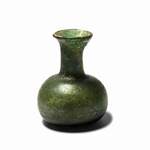 Roman Miniature Emerald Green Glass Unguentarium