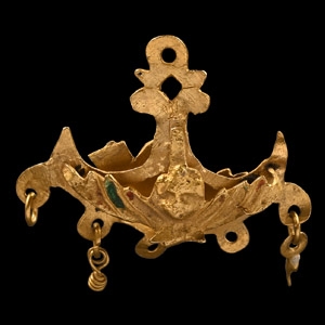 Elizabethan Boat-Shaped Pendant with Putti