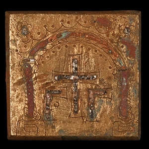 Byzantine Silver Inlaid Weight