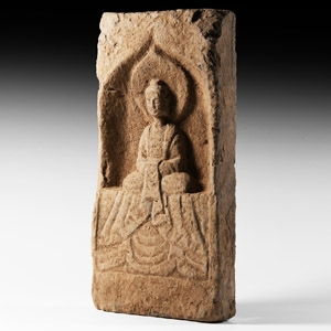Chinese Wei Brick with Seated Buddha