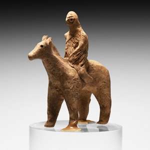 Syro-Hittite Terracotta Horse and Rider Figure