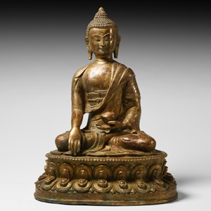 Sino-Tibetan Gilt Bronze Buddha Figure