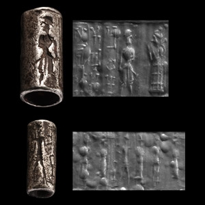 Cassite Silver Cylinder Seal Pair
