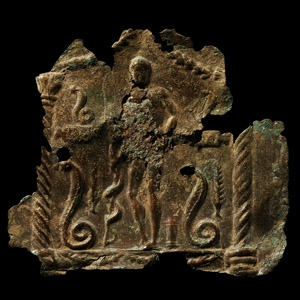 Roman Votive Plaque with Asclepius