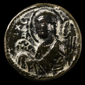 Byzantine Roundel with Saint