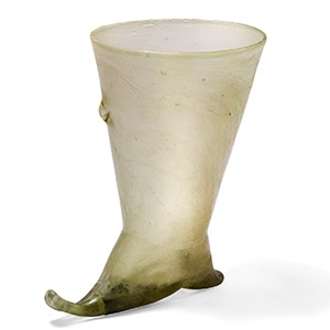 Sassanian Glass Rhyton- Style Vessel