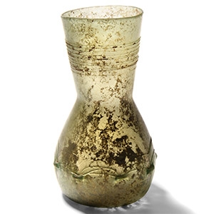 Roman Glass Flask with Trails