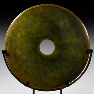 Chinese Green Stone Bi Disc