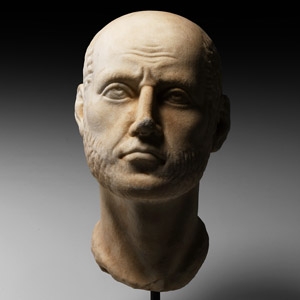 Marble Head of a Roman Emperor